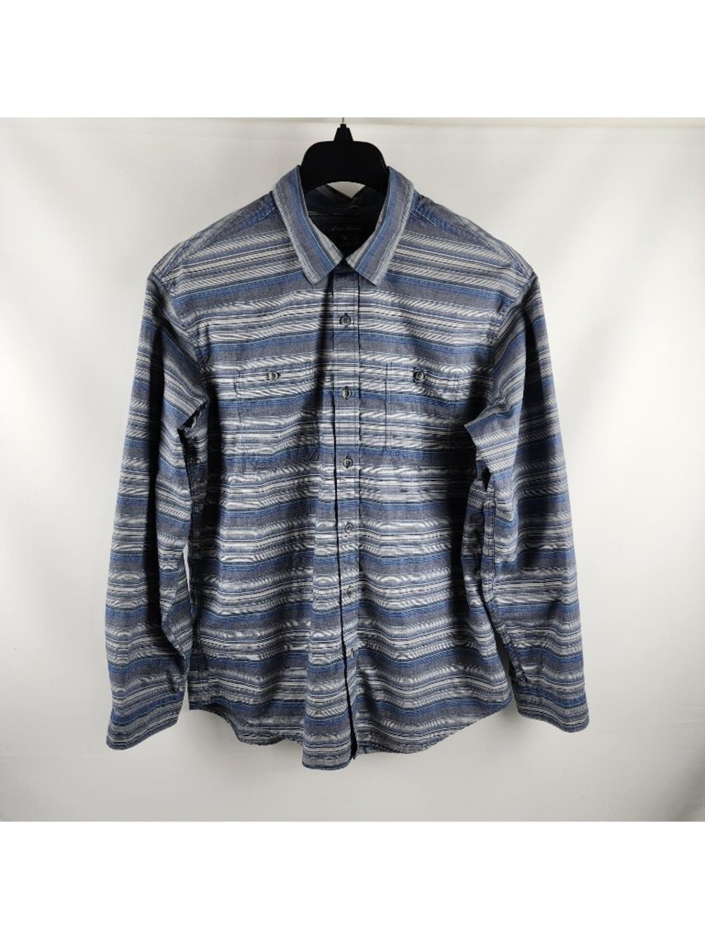 Eddie Bauer Shirt Mens Large Multi Striped Classic Fit Button Up